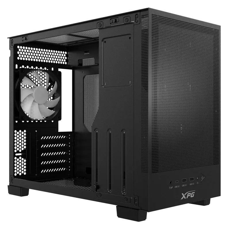 XPG VALOR MESH NANO MID-TOWER-CHASSIS - melns, Midi Tower, PC, melns, micro ATX, Mini-ITX, SPCC, 17 cm