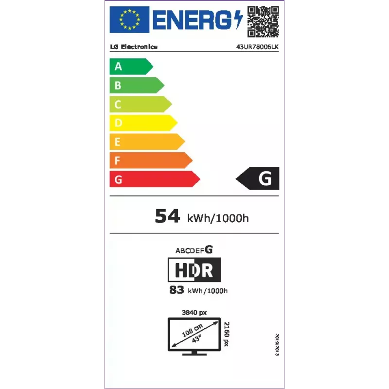 LG UHD 43UR78006LK 109,2 cm (43 collas) 4K Ultra HD viedais televizors Wi-Fi melns