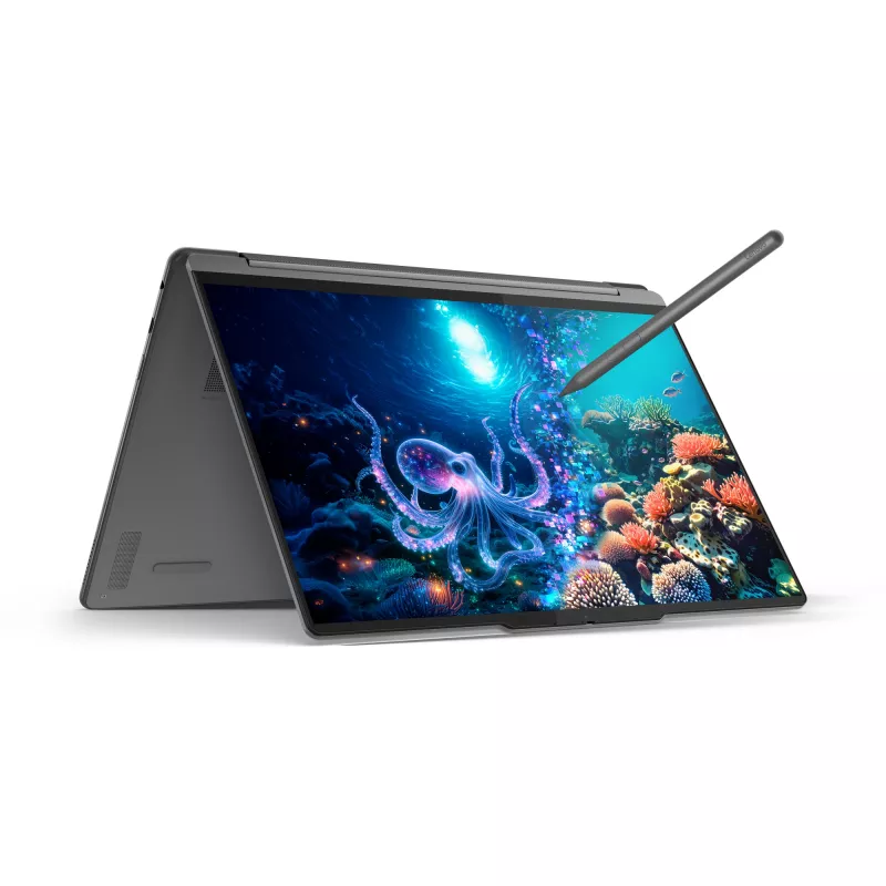 Lenovo Yoga 9 2-in-1 14ILL10 Copilot+ PC Intel Core Ultra 7 258V Hybrid (2-in-1) 35,6 cm (14 collu) skārienekrāns WQUXGA 32 GB LPDDR5x-SDRAM 1 TB SSD Wi-Fi 7 (802.11be) Windows 11 Home pelēks