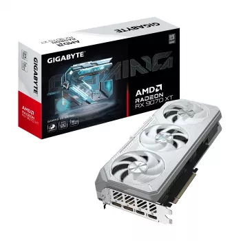 Grafikas karte GIGABYTE Radeon RX 9070 XT GAMING OC ICE 16 GB GDDR6 256 bitu PCIe 5.0 3 ventilatori balta