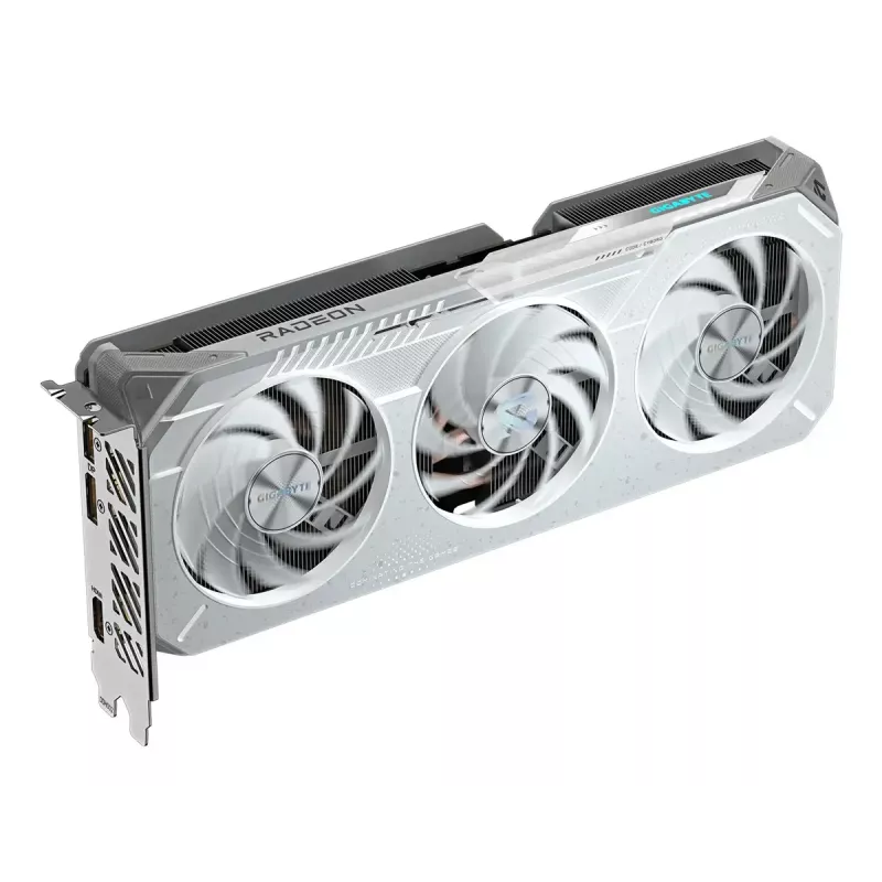 Grafikas karte GIGABYTE Radeon RX 9060 XT OC ICE — 16 GB GDDR6, 128 bitu, PCIe 5.0, 3 ventilatoru WINDFORCE