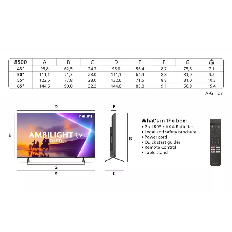Philips 55PUS8500/12 televizors 139,7 cm (55 collu) 4K Ultra HD Smart TV Wi-Fi Melns