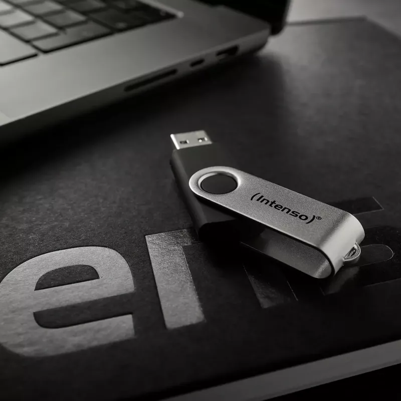 USB zibatmiņa Intenso 128 GB USB-A 3.2 Gen 1x1 melna-sudrabota