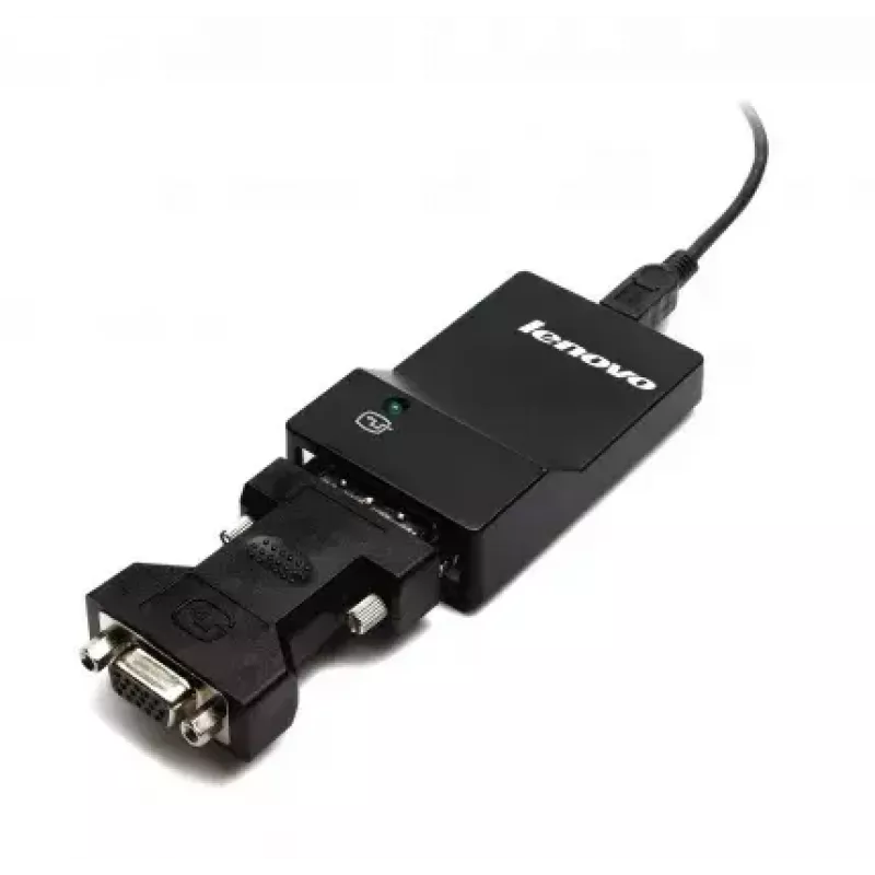 Lenovo USB 3.0 - DVI/VGA USB grafikas adapteris 2048 x 1152 pikseļi Melns