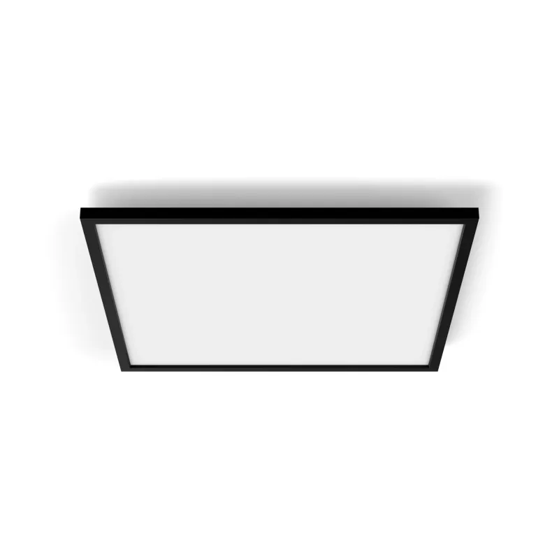 Philips Hue Aurelle Square Panel 600×600 mm viedā griestu gaisma, Bluetooth, 220–240 V, 48 mm dziļums, melna/balta