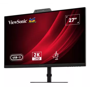 27 collu ViewSonic VG2741V-2K datora monitors, 2560×1440 QHD, 4 ms, IPS/LCD, iebūvēti skaļruņi, VESA, augstuma regulēšana, melns