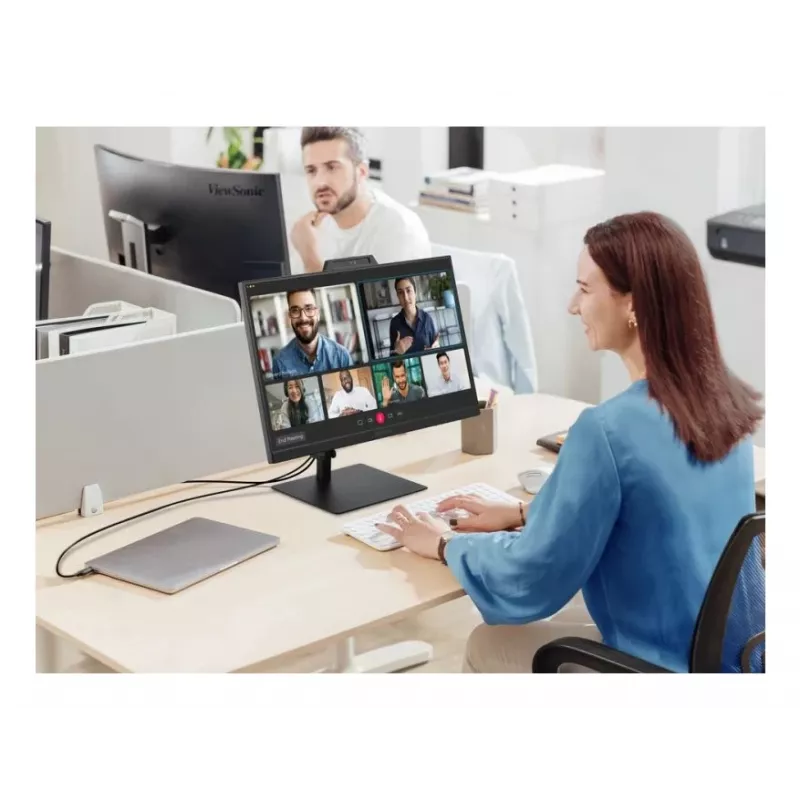 27 collu ViewSonic VG2741V-2K datora monitors, 2560×1440 QHD, 4 ms, IPS/LCD, iebūvēti skaļruņi, VESA, augstuma regulēšana, melns