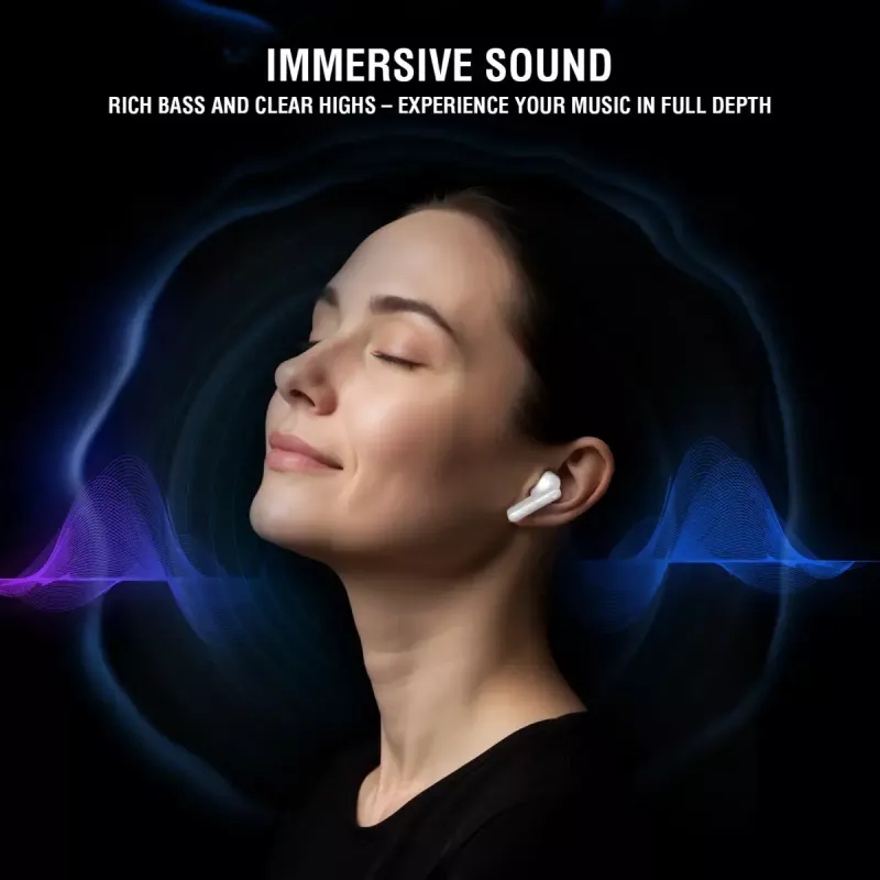 Austiņas 4smarts SkyBuds Pro ANC True Wireless Stereo TWS Iekšauss Bluetooth Baltas 10 m darbības rādiuss 40 g
