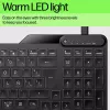HP 400 Backlit vadu tastatūra pilna izmēra USB melna