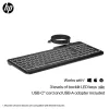 HP 400 Backlit vadu tastatūra pilna izmēra USB melna