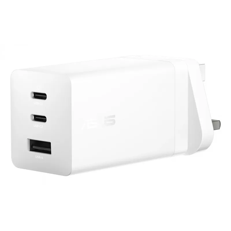Lādētājs ASUS 100W USB-C GaN lādētājs universāls balts AC ātrā uzlāde iekštelpām