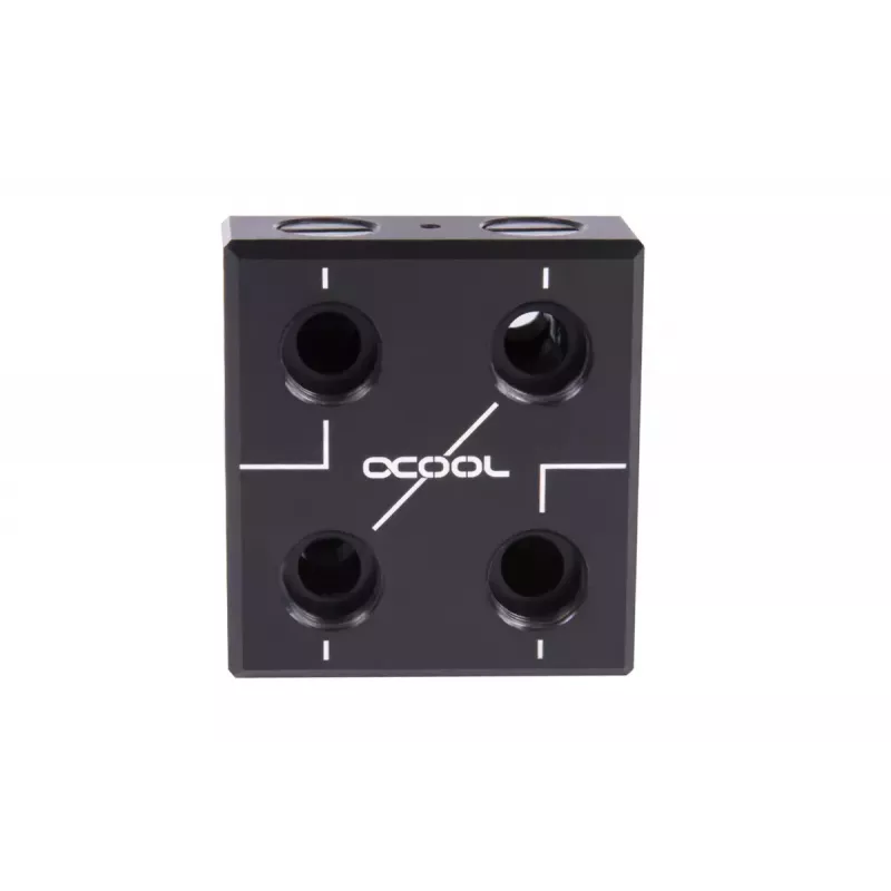 Ūdens bloks Alphacool 12993 Acetal Copper Nickel Melns 52mm 56mm 22.5mm