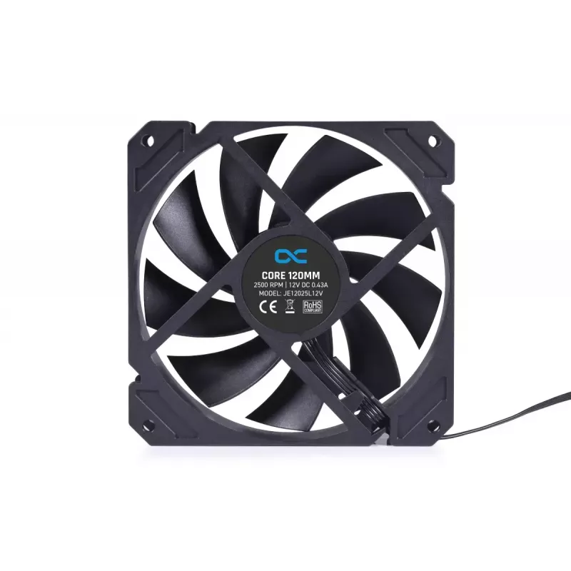 Ventilators Alphacool 24852 12 cm melns 600-2500 RPM hidrauliskais