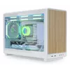 PC korpuss Lian Li A3-mATX Micro Tower — Balts ar koku, atbalsta ATX/SFX/SFX-L barošanas blokus, Micro-ATX/Micro-ITX, 1x3.5 collu + 2x2.5 collu