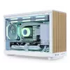 PC korpuss Lian Li A3-mATX Micro Tower — Balts ar koku, atbalsta ATX/SFX/SFX-L barošanas blokus, Micro-ATX/Micro-ITX, 1x3.5 collu + 2x2.5 collu