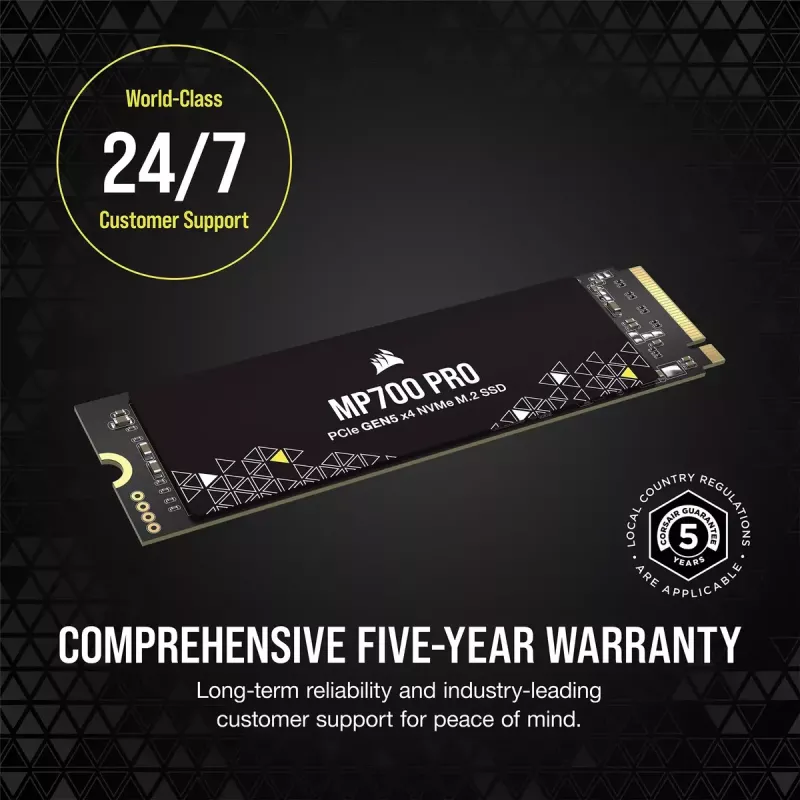 SSD disks Corsair 1 TB M.2 PCI Express 5.0 MP700 PRO