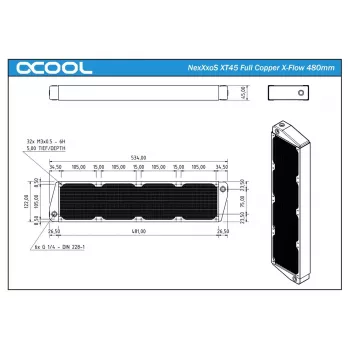 Heatsink Alphacool NexXxoS XT45 Full Copper X-Flow