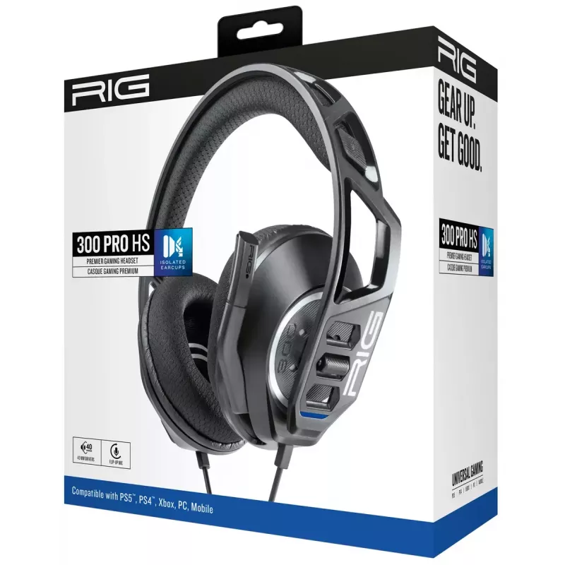 Nacon RIG 300 PRO HS spēļu austiņas, melnas