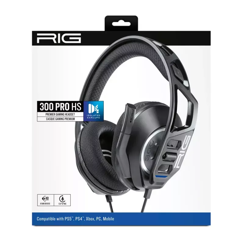 Nacon RIG 300 PRO HS spēļu austiņas, melnas
