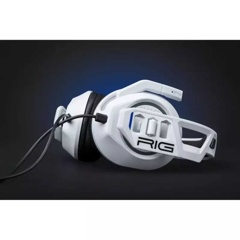 Austiņas nacon RIG 300 PRO HS — vadu uz galvas stiprināms spēļu austiņu komplekts, apkārtauss, 20–20000 Hz, 1,2 m kabelis, balta