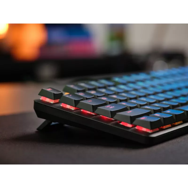Mehāniskā spēļu tastatūra TRUST GXT 866 TORIX USB pilnizmēra 104 taustiņi QWERTY melna RGB