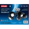 Piekarama lampa ActiveJet AJE-PALOMA 5P, 5×E27 40W, sudraba rāmis, melns stikls, IP20, 460×250×460 mm