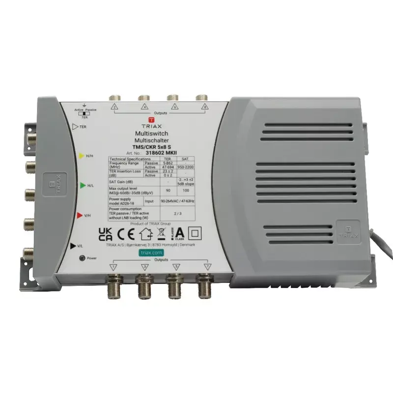 Satelīta multisvičs Triax 318602, 5 ieejas, 8 izejas