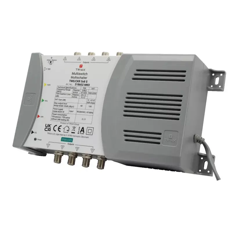 Satelīta multisvičs Triax 318602, 5 ieejas, 8 izejas