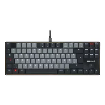 Cherry KC 500 MX LP TKL tastatūra, Tenkeyless, USB, QWERTZ, vācu, 88 taustiņi, pelēka/melna