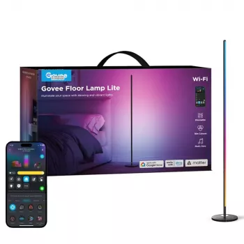 Stāvlampa Govee Matter RGBICW H8076C13 — viedais LED apgaismojums ar RGBIC un regulējamu balto gaismu