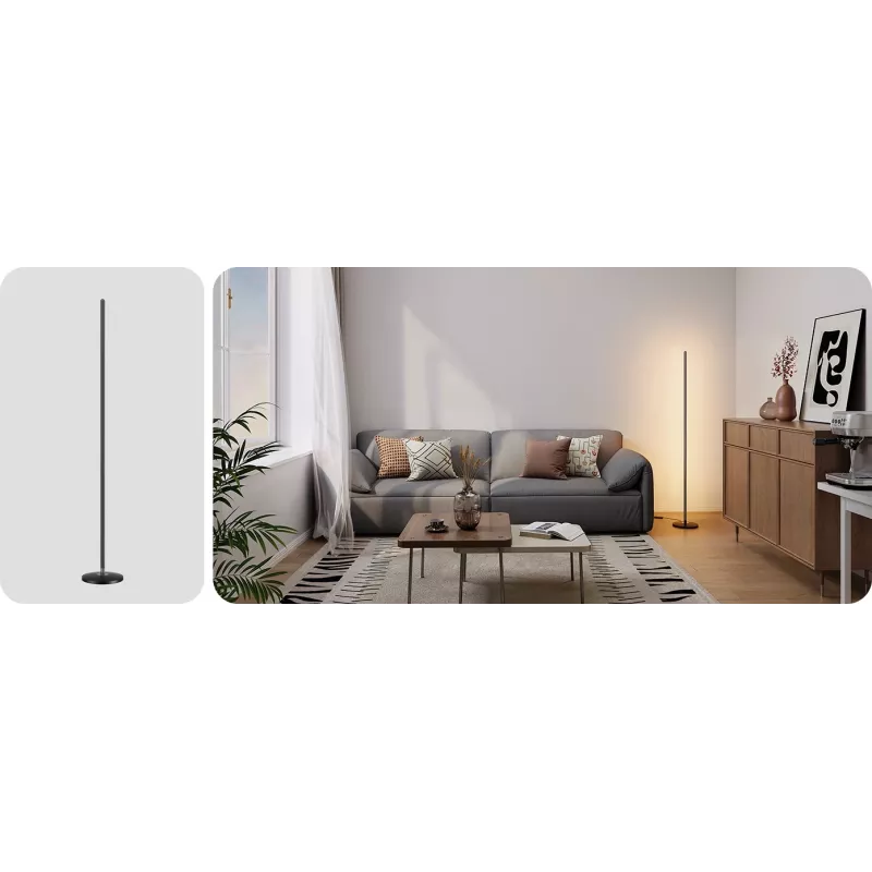 Stāvlampa Govee Matter RGBICW H8076C13 — viedais LED apgaismojums ar RGBIC un regulējamu balto gaismu
