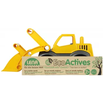 Lena EcoActives Zemes pārvietotājs, Traktors, 2 gadi, Plastmasa, Koks, Melna, Pelēka, Dzeltena