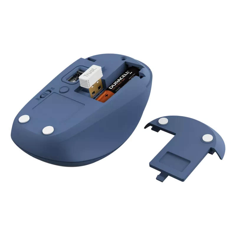Trust Yvi+ pele Universāla Piemērota abām rokām RF Bezvadu + Bluetooth Optiskā 1600 DPI