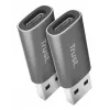 Trust Calyx USB Type-C USB Type-A pelēks savienotājs 1 USB Type-C savienotājs 2 USB Type-A