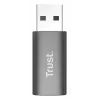 Trust Calyx USB Type-C USB Type-A pelēks savienotājs 1 USB Type-C savienotājs 2 USB Type-A