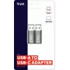 Trust Calyx USB Type-C USB Type-A pelēks savienotājs 1 USB Type-C savienotājs 2 USB Type-A