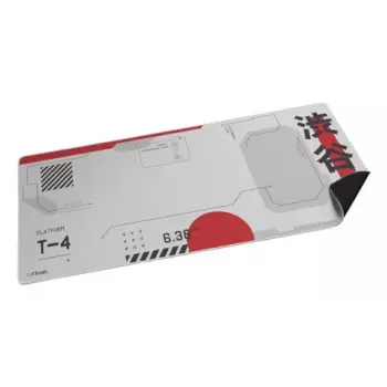 Gaming pele pad TRUST GXT 759 XXL — PET surface, 900×400 mm, stitched edges, non-slip base (Melns/pelēka/Red/balta)