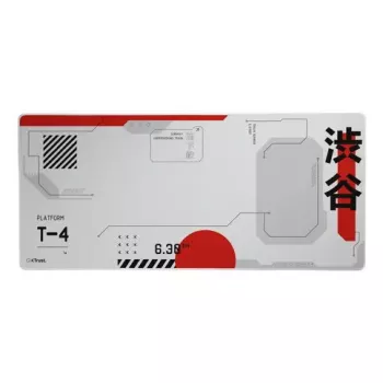 Gaming pele pad TRUST GXT 759 XXL — PET surface, 900×400 mm, stitched edges, non-slip base (Melns/pelēka/Red/balta)