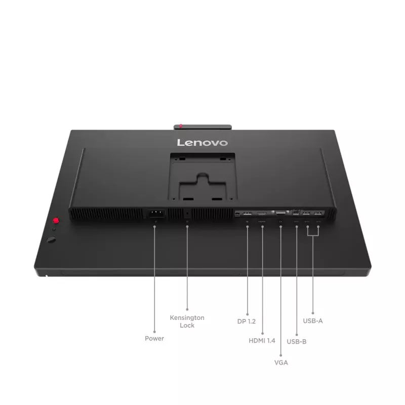 Monitors Lenovo ThinkVision T27QD-4v 27 collas (68,6 cm) Quad HD 2560×1440 IPS LCD, 6 ms, 350 cd/m², USB centrmezgls, skaļruņi, VESA, augstuma regulēšana