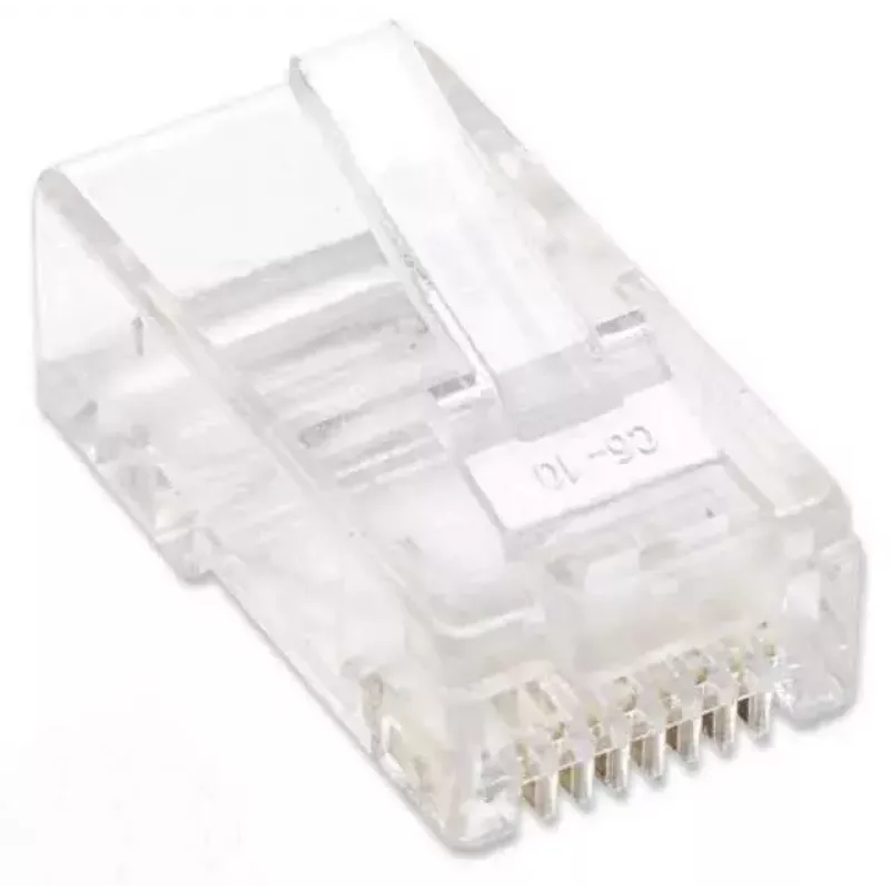 Intellinet RJ45 moduļu spraudņi, Cat5e, UTP, 2-kontaktu, vītai stieplei, 15 µ zelta pārklājuma kontakti, 100 gab. iepakojumā