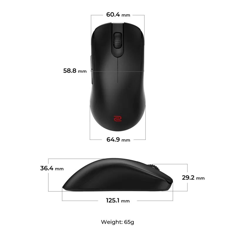 ZOWIE FK2-DW pele Spēlēm Labroču RF Bezvadu 3200 DPI