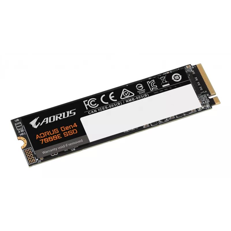Iekšējais M.2 NVMe SSD GIGABYTE AORUS Gen4 7000E 1 TB — 7100 MB/s lasīšana, 6100 MB/s rakstīšana, M.2 2280