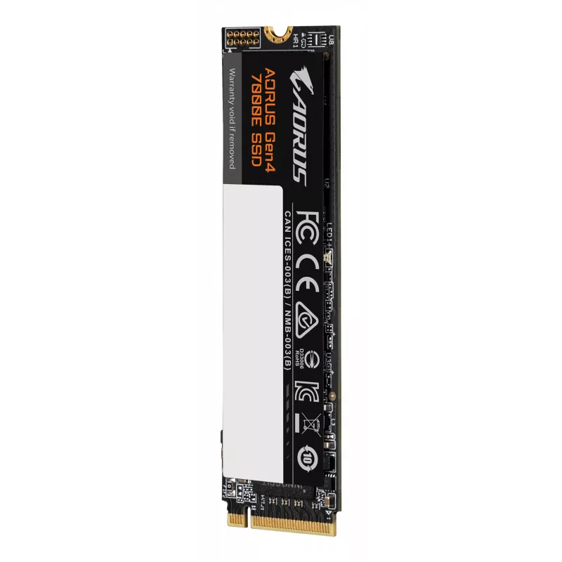 Iekšējais M.2 NVMe SSD GIGABYTE AORUS Gen4 7000E 1 TB — 7100 MB/s lasīšana, 6100 MB/s rakstīšana, M.2 2280