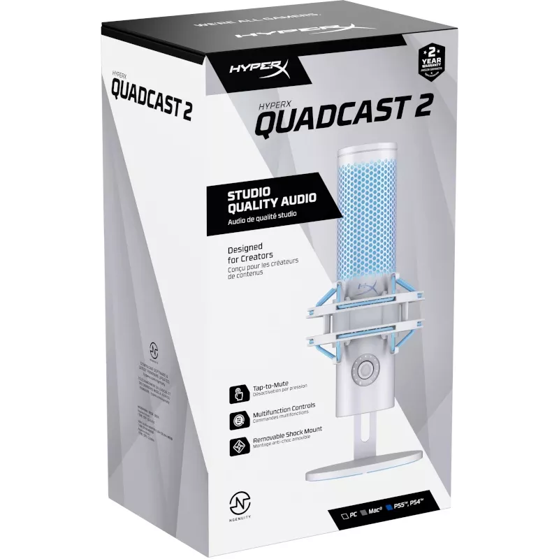 HyperX QuadCast 2 - USB mikrofons (Frost)