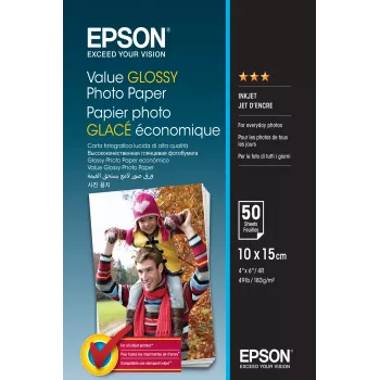 Epson Value Glossy Photo Paper - 10x15cm - 50 loksnes