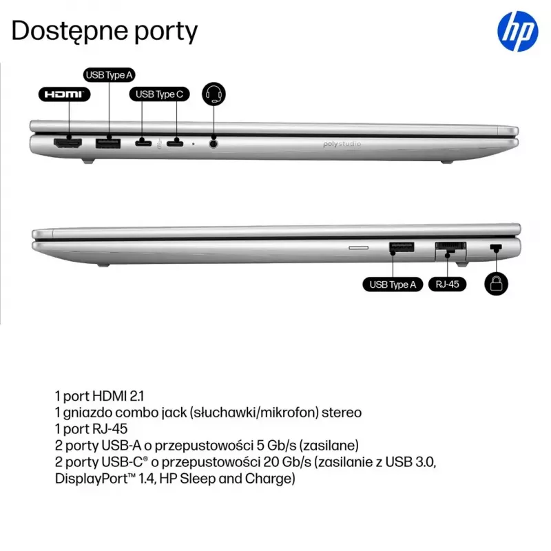 HP ProBook 4 G1i klēpjdators, 16 collas, 16 GB RAM, 512 GB SSD, Windows 11 Pro, QWERTY US