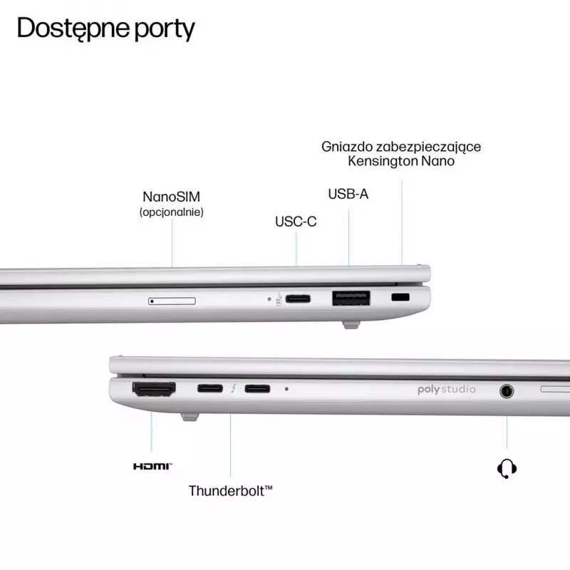 Notebook HP EliteBook G8 Ultra 7 255U 16 collu WUXGA IPS 400 nitu 32GB DDR5 5600 1TB SSD Arc Cam IR 5MP 62Wh W11Pro Glacier Silver