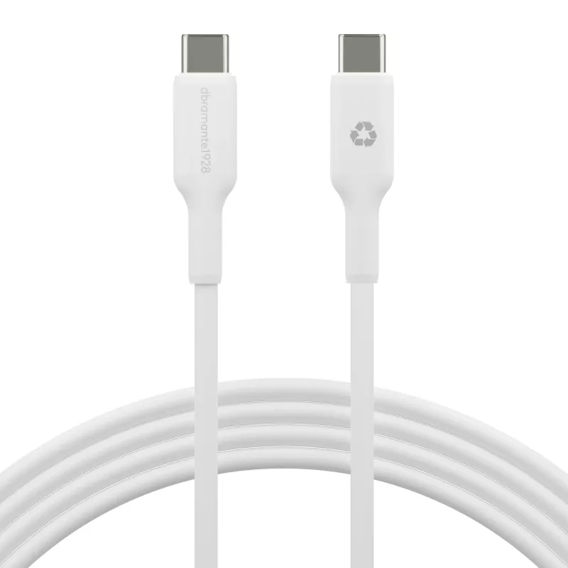 USB-C uz USB-C kabelis no d bramante Bulk, 2 m, balts