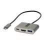 StarTech.com USB-C daudzportu adapteris, USB-C uz HDMI 4K video, 100W PD caurlaide, USB 3.0 centrmezgls 5Gbps (1xType-C/1xA), USB-C mini doks, USB-C ceļojumu doks, portatīvā klēpjdatora dokstacija