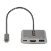 StarTech.com USB-C daudzportu adapteris, USB-C uz HDMI 4K video, 100W PD caurlaide, USB 3.0 centrmezgls 5Gbps (1xType-C/1xA), USB-C mini doks, USB-C ceļojumu doks, portatīvā klēpjdatora dokstacija